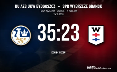[PIŁKA RĘCZNA] KU AZS UKW Bydgoszcz – SPR Wybrzeże Gdańsk 35:23 w I Lidze Mężczyzn (Grupa A). Mocna odpowiedź bydgoszczan
