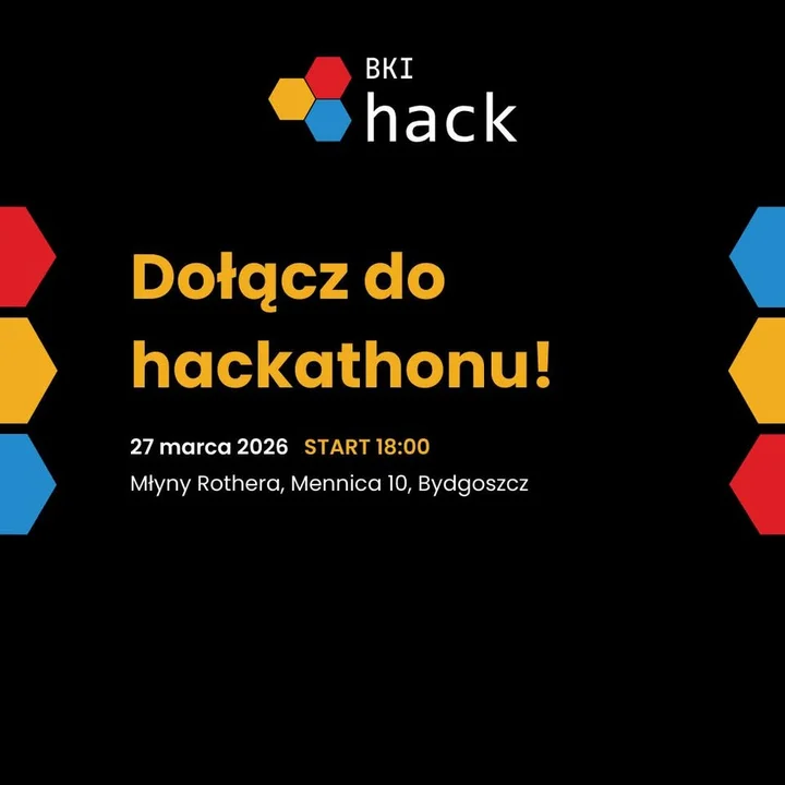 Grafika promocyjna wydarzenia 11. BKIhack Bydgoszcz 2026 — 24-godzinny hackathon dla twórców technologii