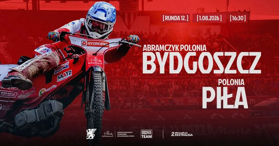 Grafika promocyjna wydarzenia ABRAMCZYK POLONIA Bydgoszcz – mecz z Piłą