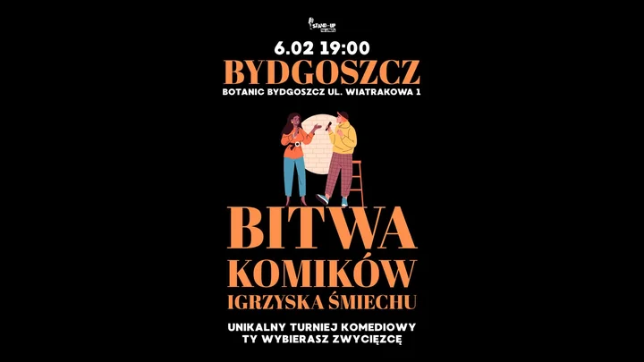 Grafika promocyjna wydarzenia Bitwa Komików — Bydgoszcz, 6 lutego 2026