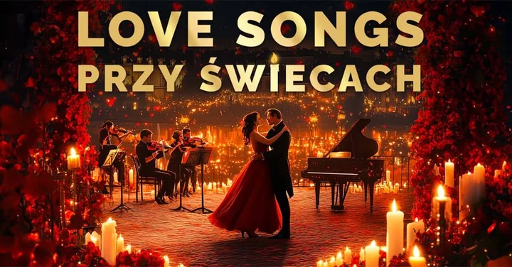 Grafika promocyjna wydarzenia Love Songs przy Świecach — koncert na romantyczny wieczór w Bydgoszczy