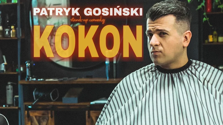 Grafika promocyjna wydarzenia Patryk Gosiński „Kokon” — stand-up w Bydgoszczy