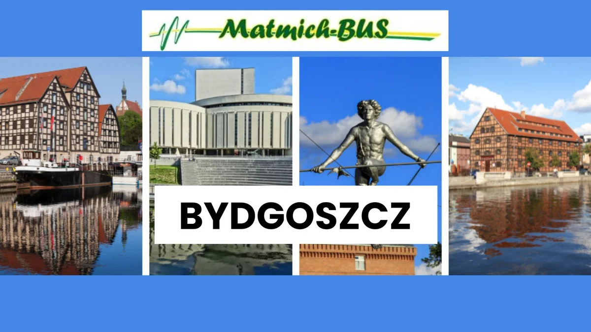 Grafika promocyjna wydarzenia Całodniowa wycieczka turystyczna do Bydgoszczy z wyjazdu ze Szamotuł