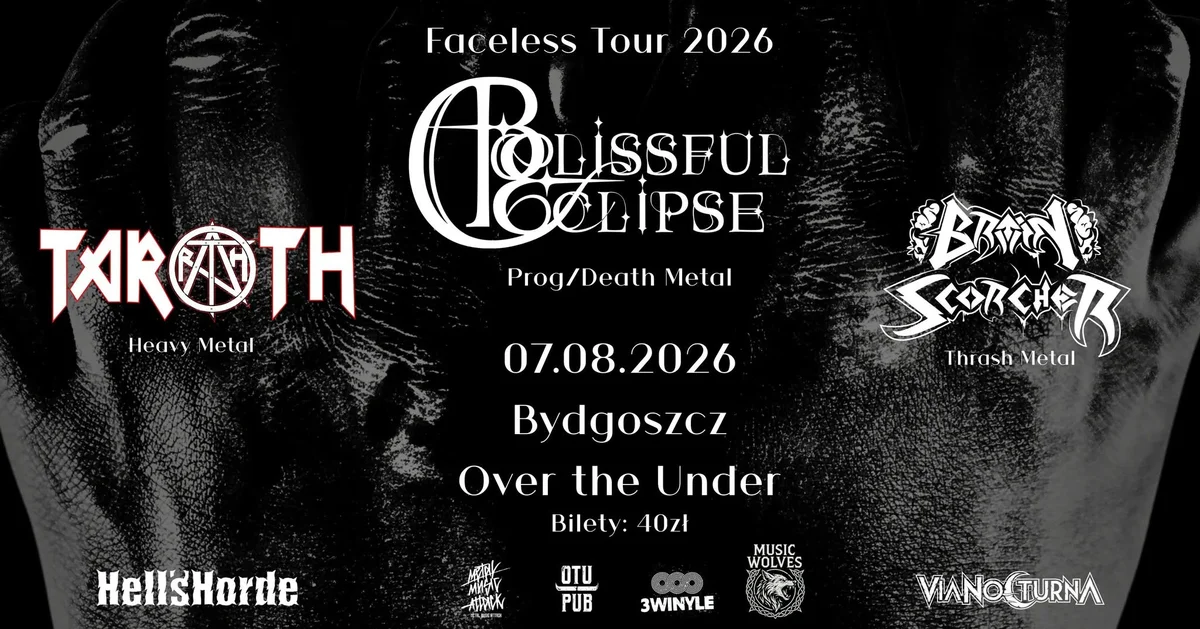 Grafika promocyjna wydarzenia Faceless Tour Over The Under Pub – koncert metalowy