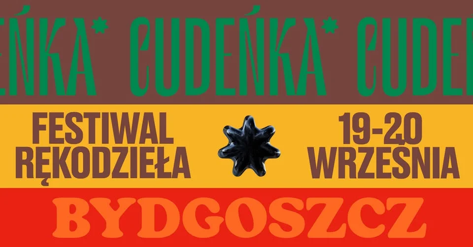 Grafika promocyjna wydarzenia Festiwal Rękodzieła Cudeńka w Bydgoszczy