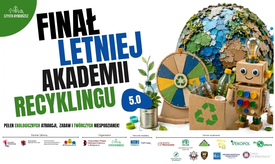 Grafika promocyjna wydarzenia Finał Letniej Akademii Recyklingu 5.0