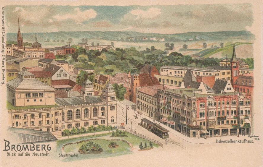 Grafika promocyjna wydarzenia Gra miejska: „Bydgoszcz w XIX wieku” – historyczna trasa