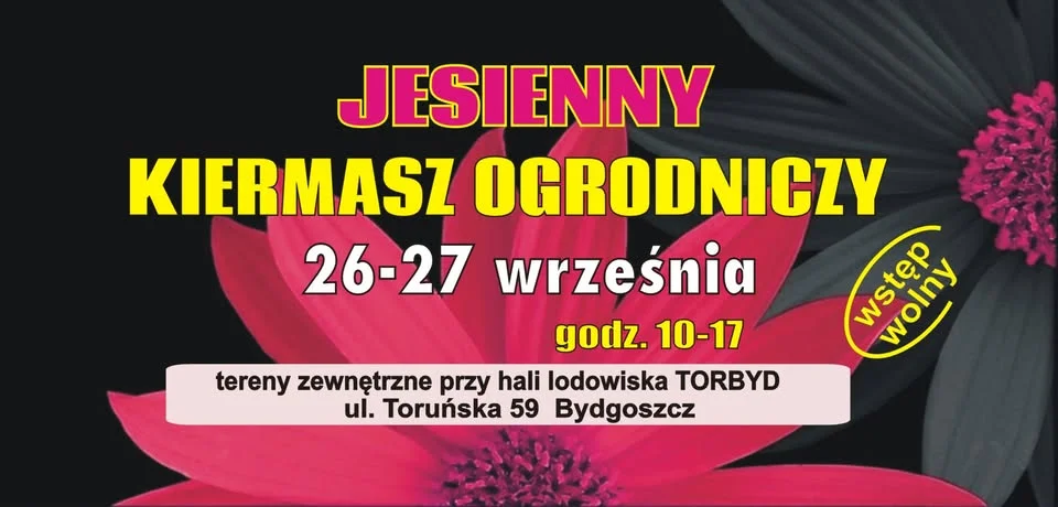 Grafika promocyjna wydarzenia Jesienny Kiermasz Ogrodniczy w Bydgoszczy