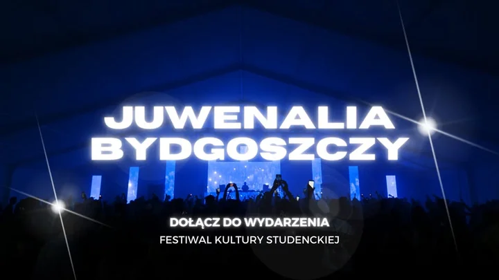 Grafika promocyjna wydarzenia JUWENALIA BYDGOSZCZY 2025 — Festiwal kultury studenckiej