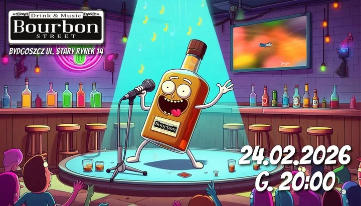 Grafika promocyjna wydarzenia Karaoke w Bourbon Street Bydgoszcz — 24 lutego 2026, godz. 20:00