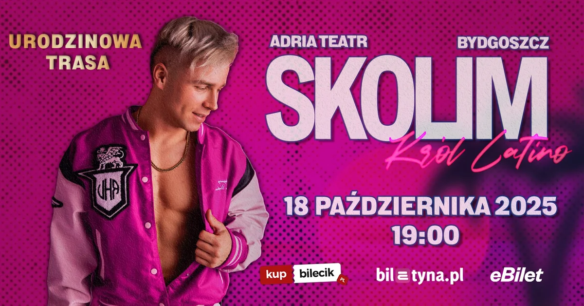 Grafika promocyjna wydarzenia Koncert Konrada Skolimowskiego w Adria Teatr w Bydgoszczy