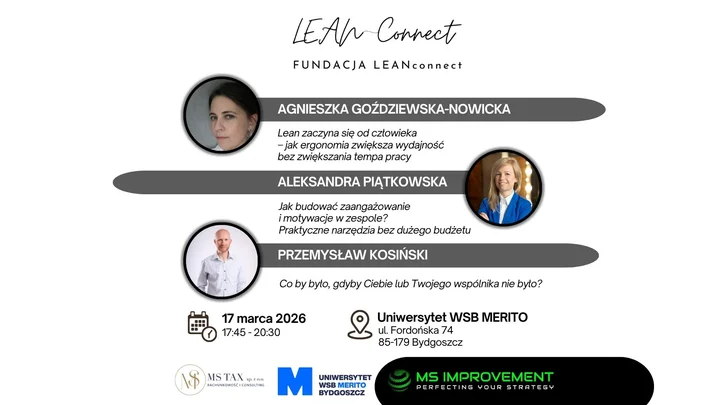 Grafika promocyjna wydarzenia LEANconnect#4 Bydgoszcz 2026 — Bezpieczeństwo 360° w firmie