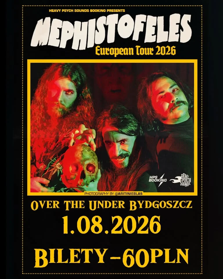 Grafika promocyjna wydarzenia Mephistofeles 1.08. koncert w Bydgoszczy