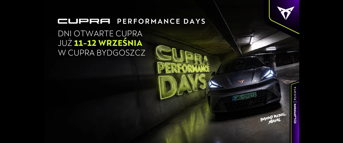 Grafika promocyjna wydarzenia PERFORMANCE DAYS w Bydgoszczy