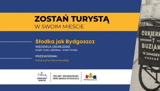 Grafika promocyjna wydarzenia Słodka jak Bydgoszcz – spacer cukierniczy