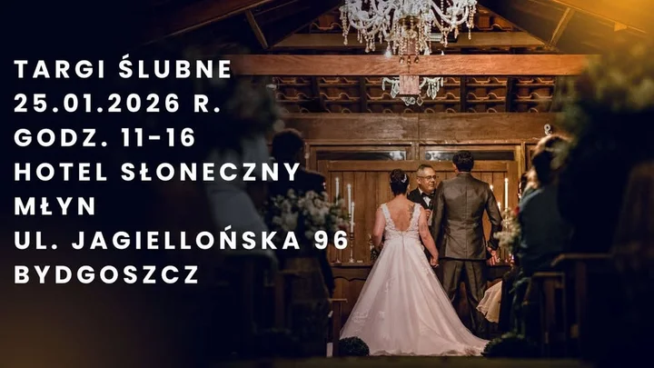 Grafika promocyjna wydarzenia Targi Ślubne Bydgoszcz — inspiracje, wystawcy i konkursy na Twoje wesele