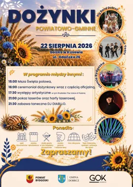 Grafika promocyjna wydarzenia Dożynki Powiatowo-Gminne 2026
