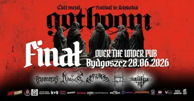 Grafika promocyjna wydarzenia Finał Gothoom Fest w Bydgoszczy: metalowa bitwa o wszystko