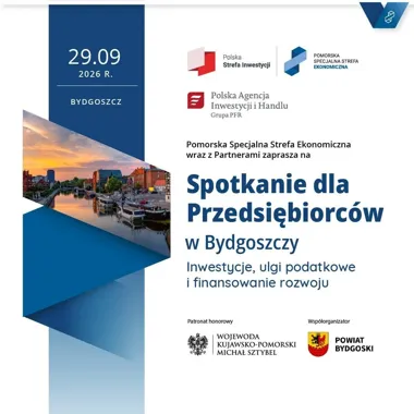 Grafika promocyjna wydarzenia Spotkanie dla Przedsiębiorców w Bydgoszczy