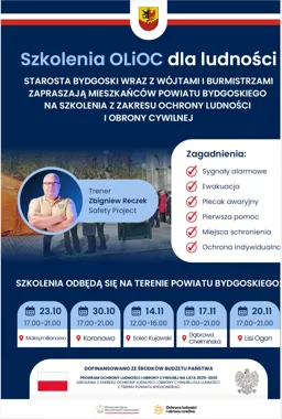 Grafika promocyjna wydarzenia Szkolenie OLiOC dla ludności