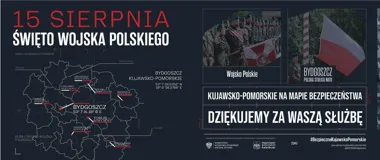 Grafika promocyjna wydarzenia Wojsko Polskie w Bydgoszczy w XX i XXI wieku