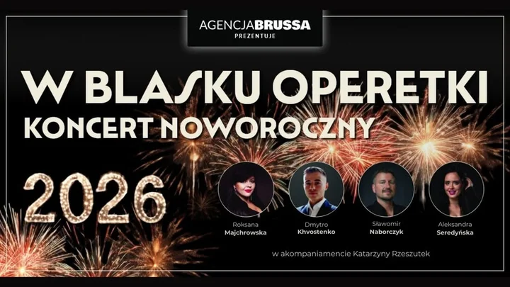Grafika promocyjna wydarzenia W blasku operetki – Koncert Noworoczny w Bydgoszczy