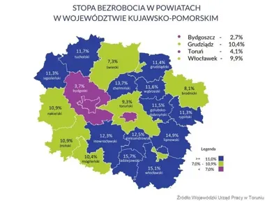 Bydgoszcz utrzymuje przewagę gospodarczą – najniższe bezrobocie w regionie