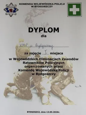Bydgoscy policjanci najlepsi w sprawdzianie ratowania życia przed finałem